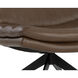 Keller Missouri Mahogany Leather Swivel Lounge Chair, Swivel